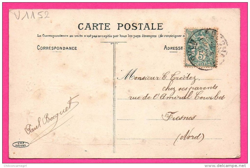 CPA Fantaisie - Bons Souhaits De Bouchain - Brillants - Paillettes - 1907 - Édition  V.P.F. - Bouchain