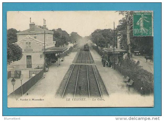 CPA Chemin De Fer Train La Gare LE VESINET 78 - Le Vésinet