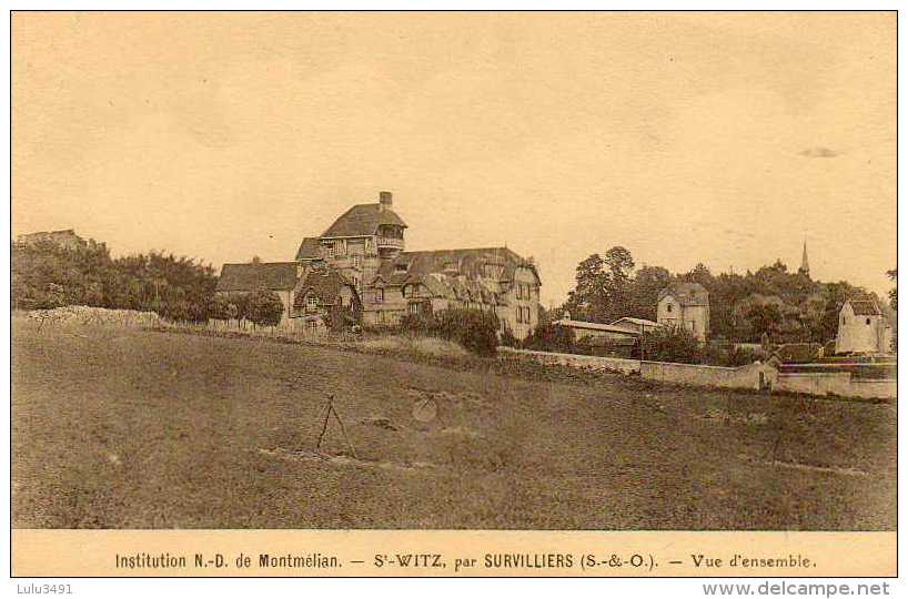 CPA - SAINT-WITZ (95) - Vue Du Bourg Et De L´Institution N.-D. De Montmélian En 1944 - Environs De Survilliers - Saint-Witz