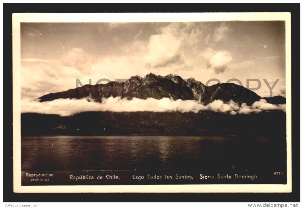 CHILE TARJETA POSTAL LAGO TODOS LOS  SANTOS REAL PHOTO RPPC Vintage Original Ca1940 POSTCARD CPA AK (W4_2596) - Chile