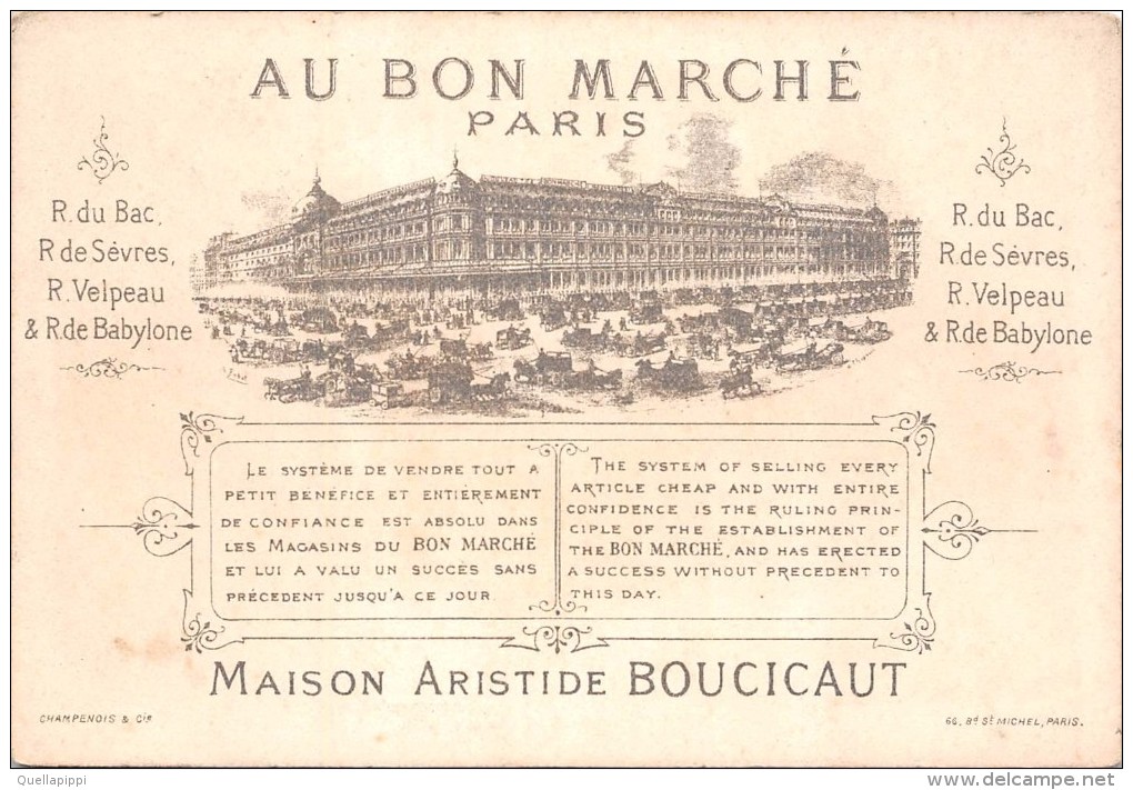 04105 "IL CAFFE´ - AU BON MARCHE´ - MAISON ARISTIDE BOUCICAUT" ANIMATO, FIGURINA ORIGINALE - Altri & Non Classificati