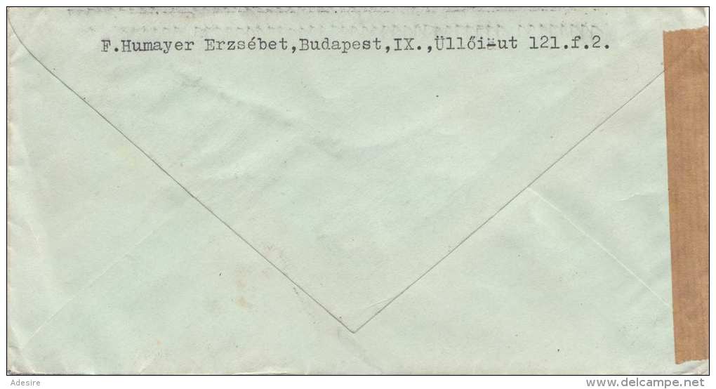 UNGARN 194? - 1 Ft Auf Brief, Zensuröffnung Mit Stempel Gel.v.Budapest &gt; Wien - Briefe U. Dokumente