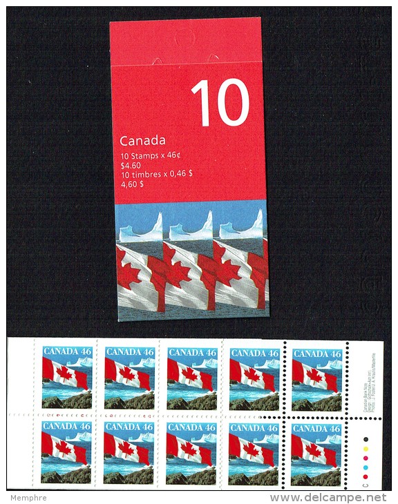 1998  46&cent; Definitive Flag And Iceberg  Sc 1682  BK 215 - Full Booklets