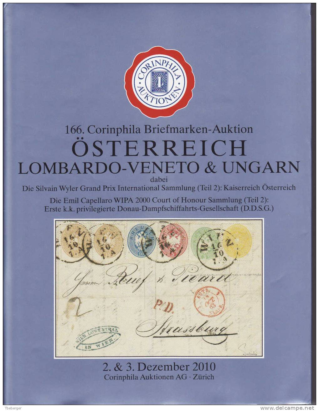 AC Corinphila Zurich 166. Auktion Dez 2010 : Austria Österreich, Wyler Capellaro DDSG, Full Color, ~700 Lots - Levante-Marken