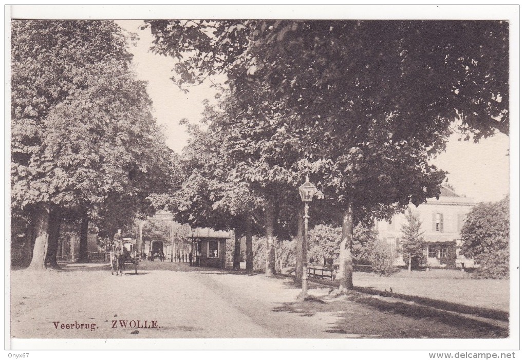 ZWOLLE (Pays-Bas-Overijssel)  Veerbrug - Rue Avec Attelage - Uitgave Gebr. Ter Hoffstedde, Zwolle -VOIR 2 SCANS - - Zwolle