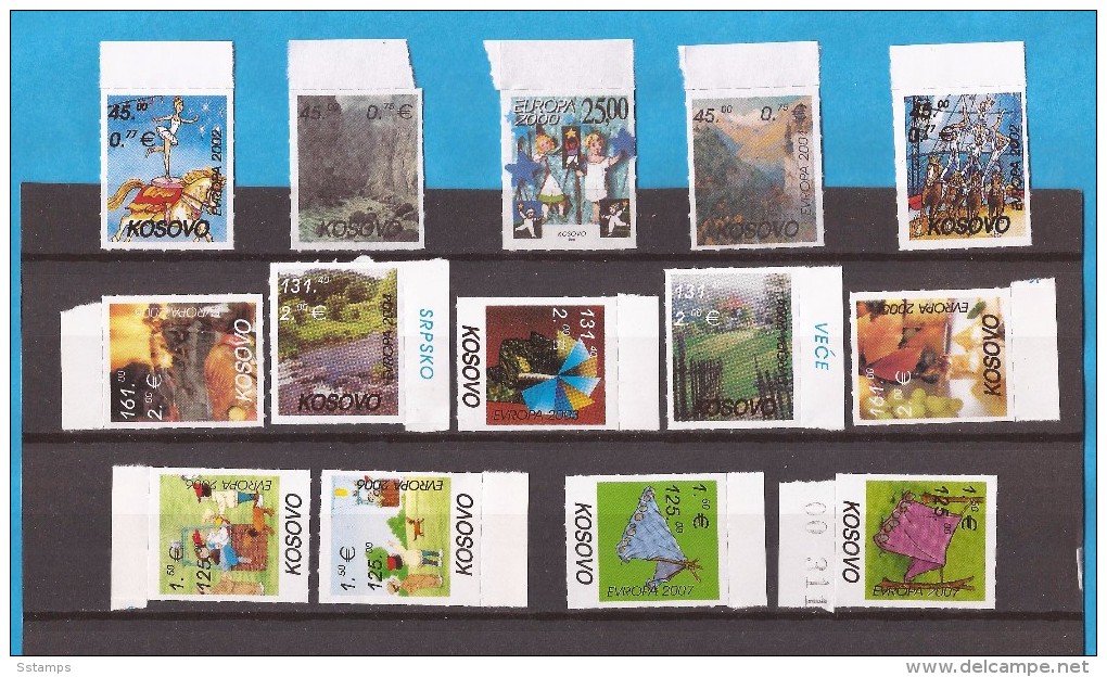 2000-2007  EUROPA CEPT KOSOVO SERBIAN PART STAMPS   COMPLETE COLLECTION  SELTEN  MNH - Collections