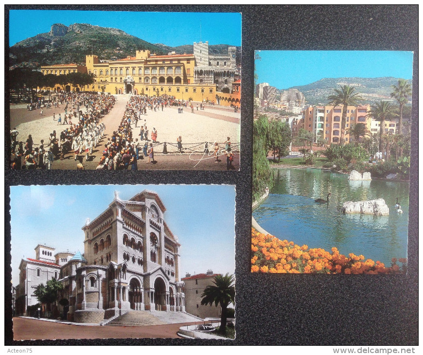 5 Cartes Postales - Monaco - Fontvieielle / Palais / Cathédrale - 1970 ? - Colecciones & Lotes