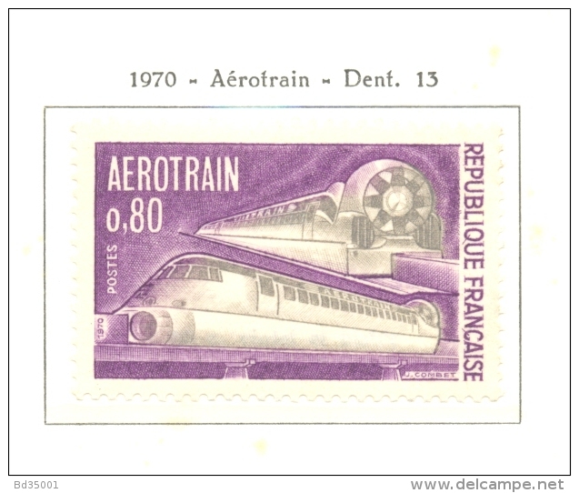 Timbre Neuf - 1970 -  France - Y&T 1631 - Aérotrain - Sonstige & Ohne Zuordnung