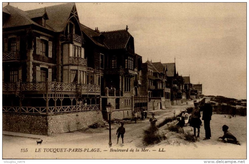 62-LE TOUQUET-PARIS-PLAGE...BOULEVARD DE LA MER...CPA ANIMEE - Le Touquet