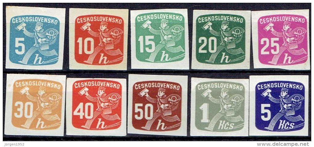 CZECHOSLOVAKIA # FROM 1946  STANLEY GIBBONS N467-N476 - Newspaper Stamps