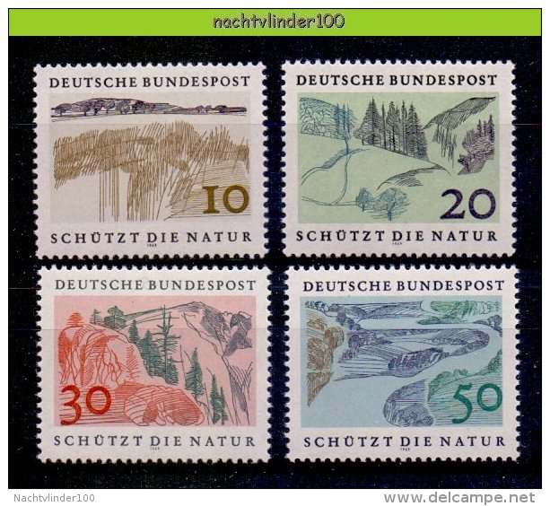 Ncz049 MILIEUBESCHERMING BERGEN MOUNTAINS ENVIRONMENT PROTECTION SCHÜTZT DIE NATUR DEUTSCHE BUNDESPOST 1969 PF/MNH - Milieubescherming & Klimaat