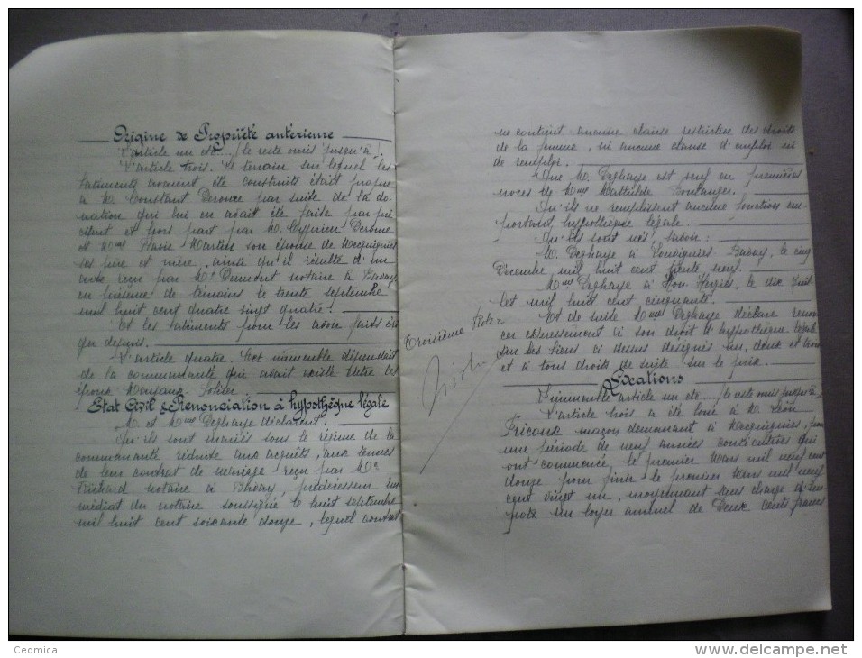 MECQUIGNIES ACTE DE VENTE DU 15 NOVEMBRE 1923 PAR M.DEGHAYE MARCHAND BRASSEUR DE MAISONS A USAGE DE DEBITS DE BOISSONS - Manuskripte