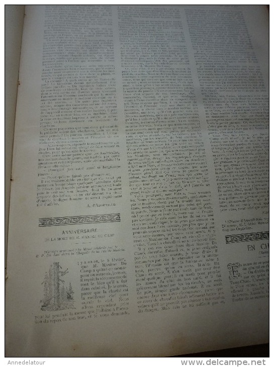 1895 LA FRANCE ILLUSTREE: En Alsace; En Chine;St-Sulpice à Paris;St-Germain-l'Auxerrois;Mort Ml Canrobert;Concours Agri. - 1850 - 1899