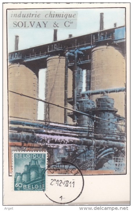 Carte Maximum BELGIQUE N°Yvert 761 (INDUSTRIE CHIMIQUE) Obl Couillet 1948 - 1934-1951