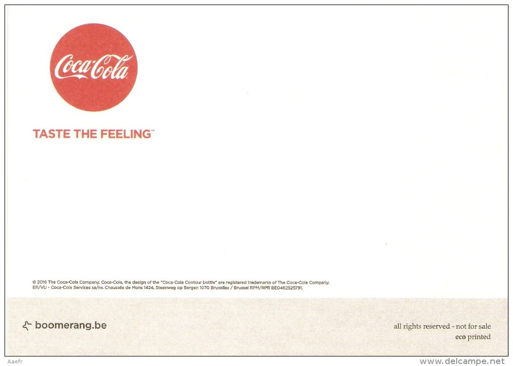 CP Coca-Cola - 2016 - Taste The Feeling 3 - Cartoline