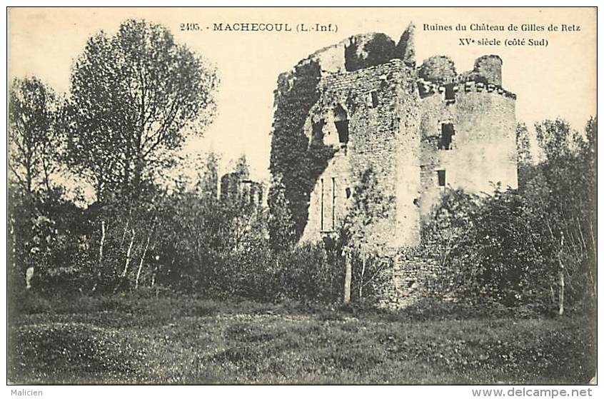 - Loire Atlantique -ref -B644-  Machecoul - Ruines Du Chateau De Gilles De Retz - Chateaux - Barbe Bleue - - Machecoul