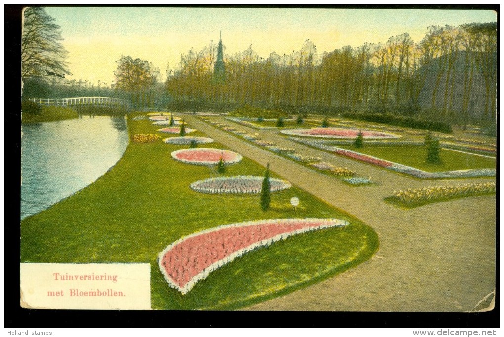 Tuinversiering Met Bleombollen  * CPA * GELOPEN Van WASSENAAR Naar PARIS  (3767m) - Flowers