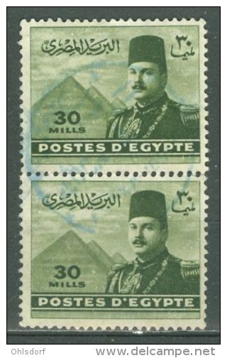 EGYPT 1947-48: Sc 267 / YT 256, Pair, O - FREE SHIPPING ABOVE 10 EURO - Usados