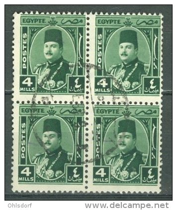 EGYPT 1944-46: Sc 245 / YT 226, Bloc, O - FREE SHIPPING ABOVE 10 EURO - Usados