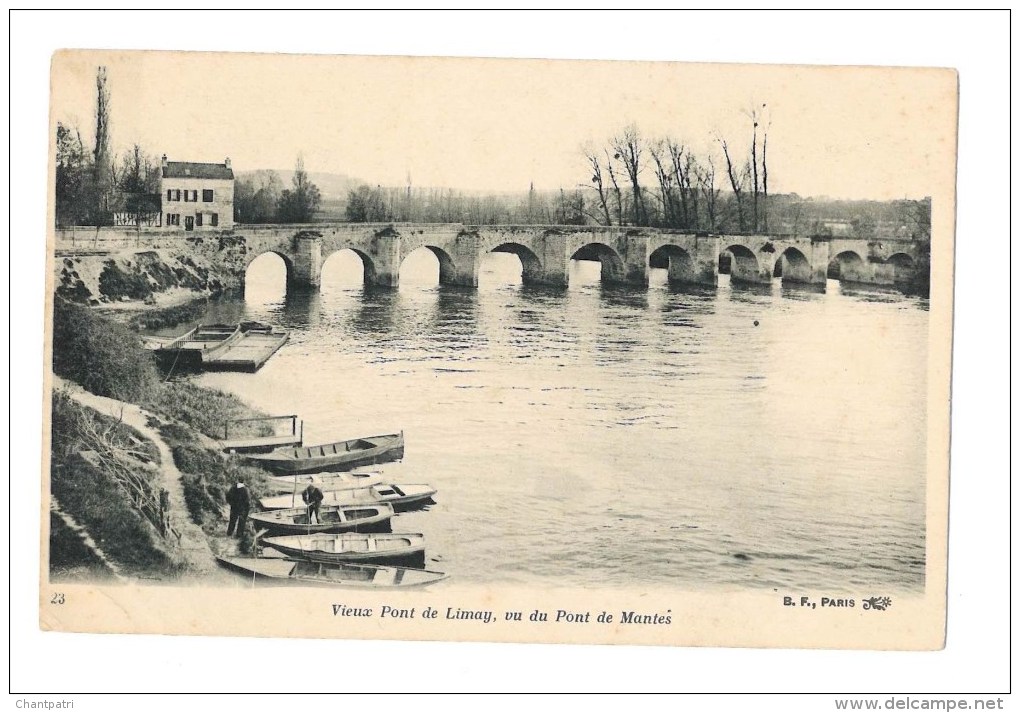 Vieux Pont De Limay , Vu Du Pont De Mantes - Limay