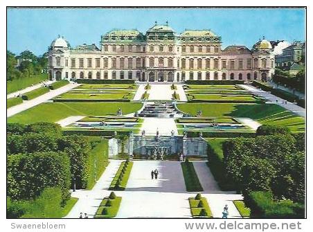 AT.- Wenen Wien. Vienna. Vienne - Belvedere. The Belvedere Castle. Chateau De Belvedere. 2 Scans - Belvedere