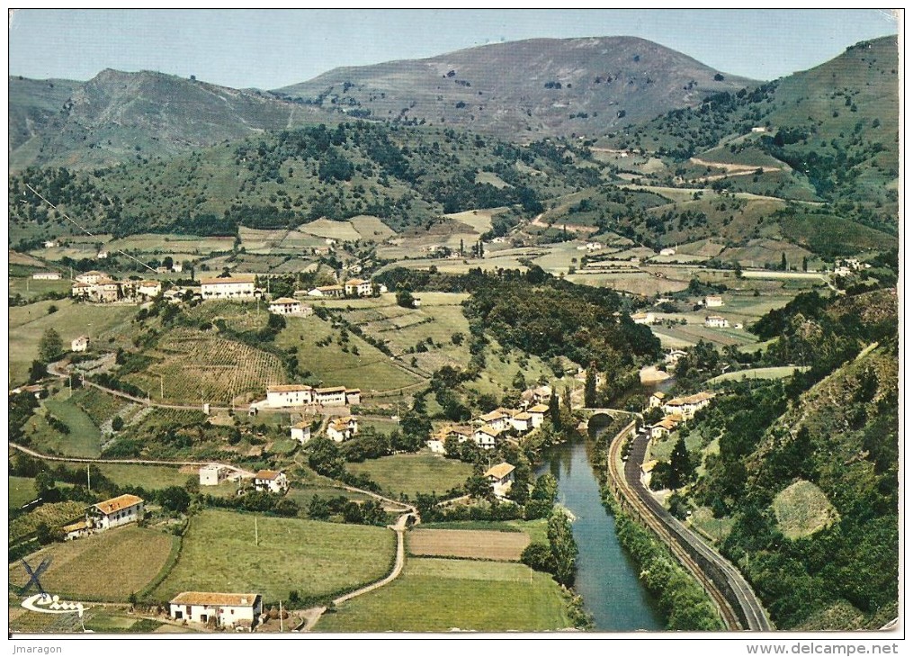 BIDARRAY - Vue Générale Aérienne - Cim 160 31 - écrite Et Circulée 1970 - Flamme St Jean Pied De Port - Tbe - Bidarray