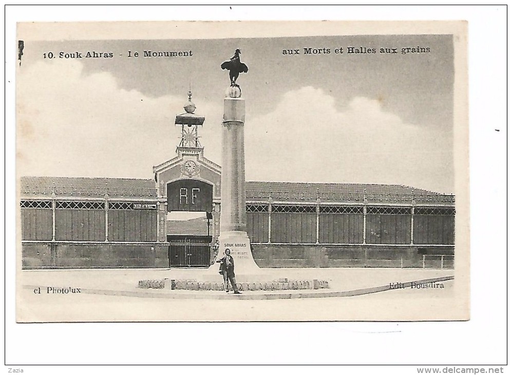 ALG.0134/ Souk-Ahras - Le Monument Aux Morts Et Halles Aux Grains - Souk Ahras