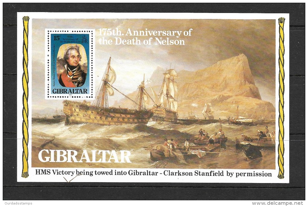 Gibraltar Minisheets, Death Of Nelson & Gibraltar From Space. Pristine (B4253) - Gibraltar