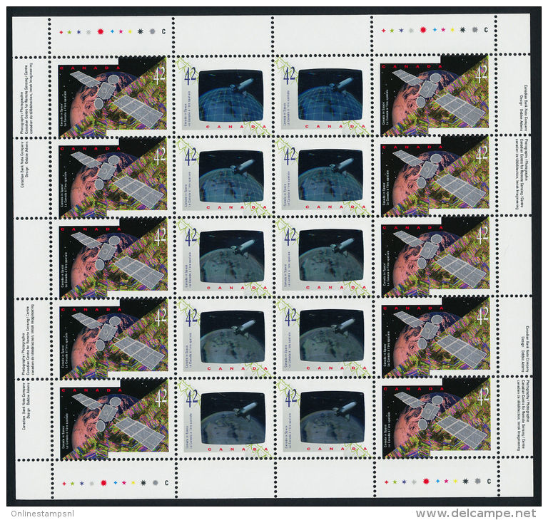 Canada   HOLOGRAM 1442 A Sheet Complete  Satellite  MNH/** - Hologramme