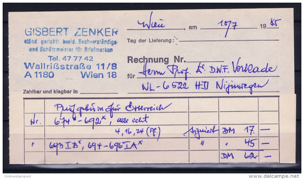 Österreich Mi.-Nr.  693 - 696  1945 MH/* Falz/ Charniere Signiert Zenker BPP + Muller Basel - Ungebraucht