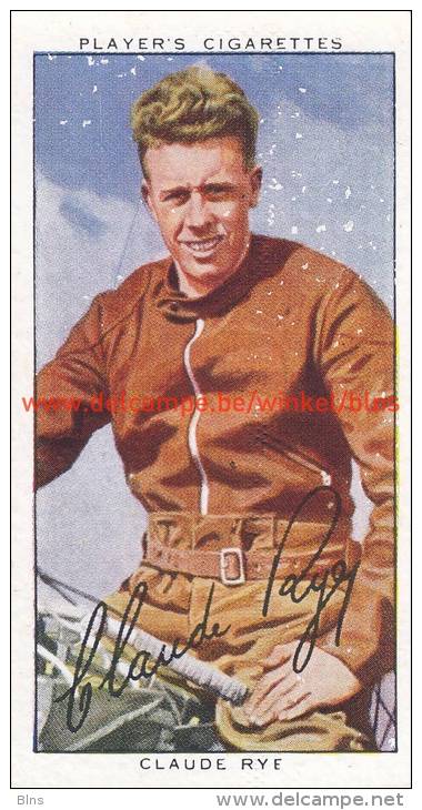 1937 Speedway Rider Claude Rye - Trading Cards