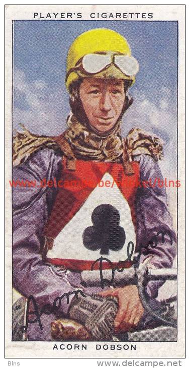 1937 Speedway Rider Acorn Dobson - Trading Cards