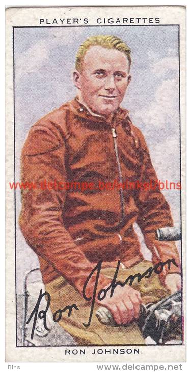 1937 Speedway Rider Ron Johnson - Trading-Karten