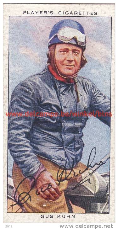 1937 Speedway Rider Gus Kuhn - Tarjetas