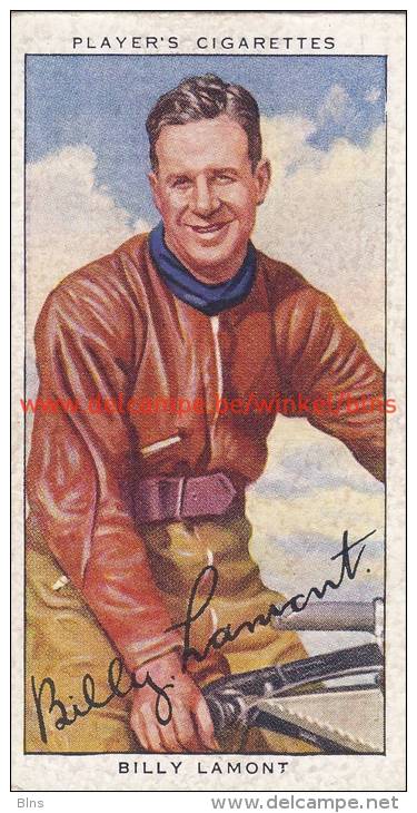 1937 Speedway Rider Billy Lamont - Tarjetas