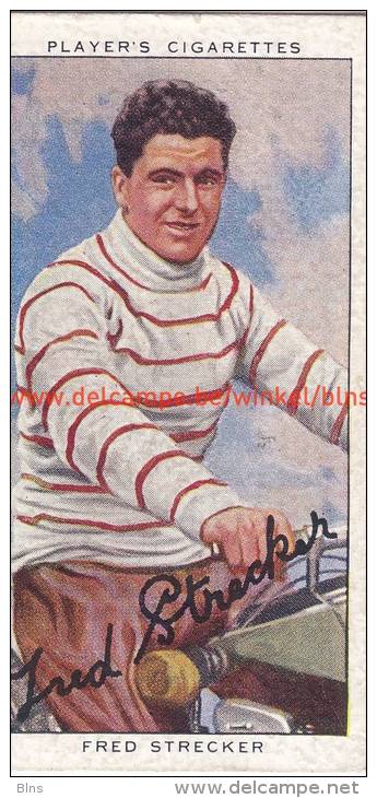 1937 Speedway Rider Fred Strecker - Trading Cards