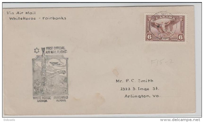 Canada - First Flight White Horse-Fairbanks Cover 1938 - First Flight Covers