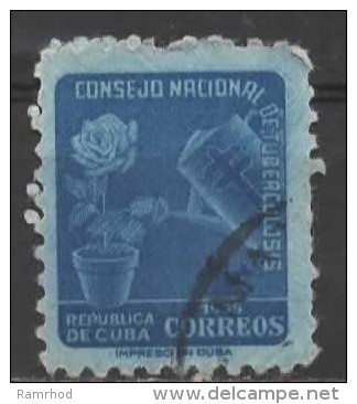 1955 Obligatory Tax. Anti-T.B - Watering Can And Plant -1c. -blue  FU - Beneficenza