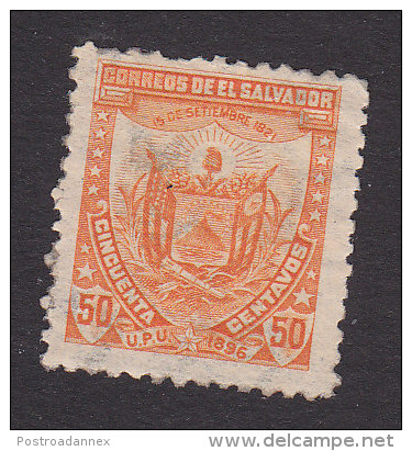 El Salvador, Scott #156, Mint Hinged, Coat Of Arms, Issued 1896 - Salvador