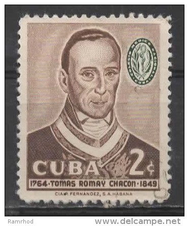 1958 Famous Cu Bans. Doctors - 2c  Dr. T. Romay Chacon  FU - Gebraucht
