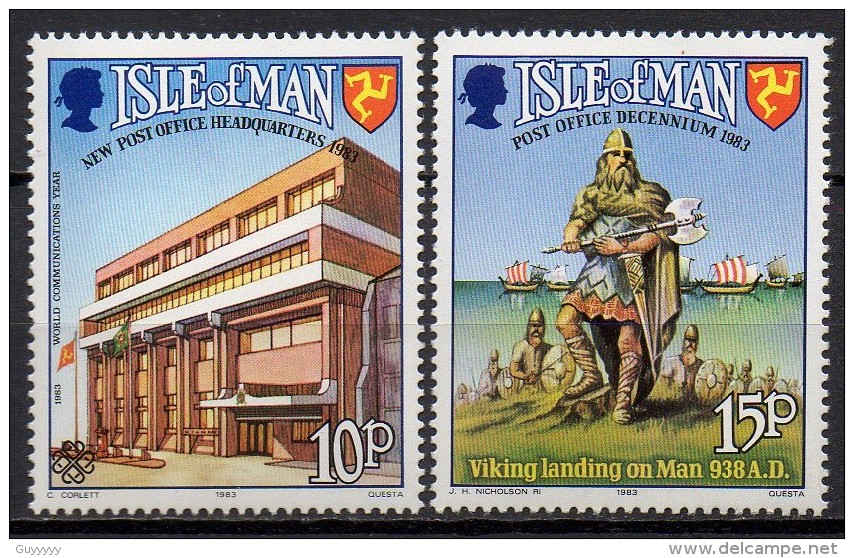 Ile De Man - 1983 - Yvert N° 237 & 238 ** - Année De La Communication - Isla De Man