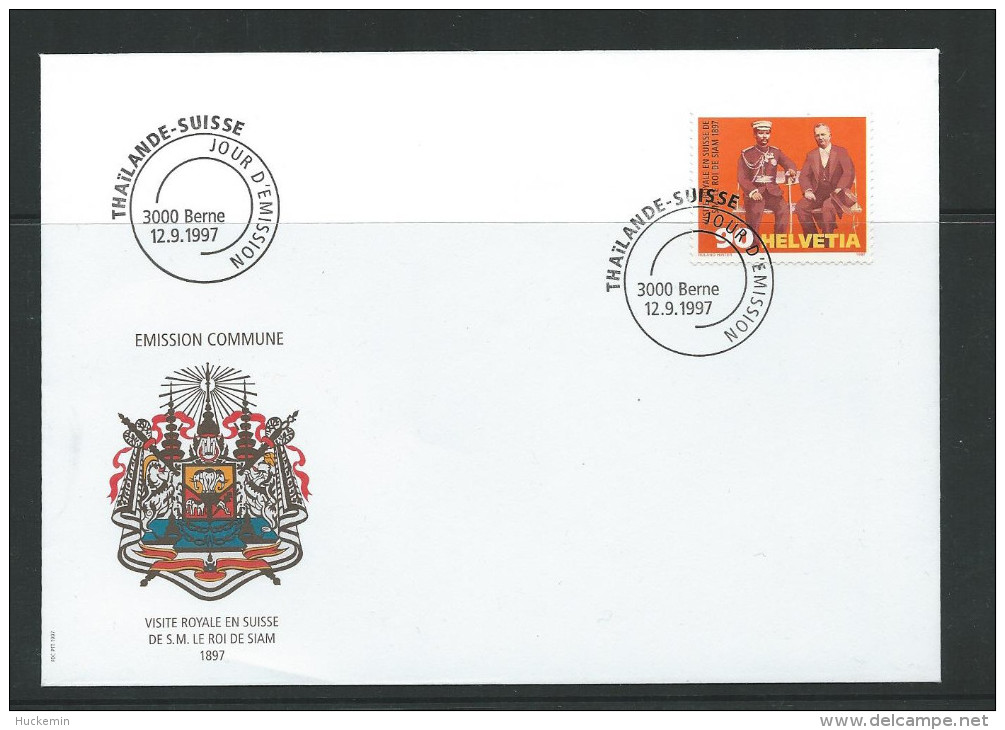 Schweiz 1997 FDC Mi 1622  100. Jahrestg Des Staatsbesuchsfes Siamesischen Königs In Der Schweir - FDC