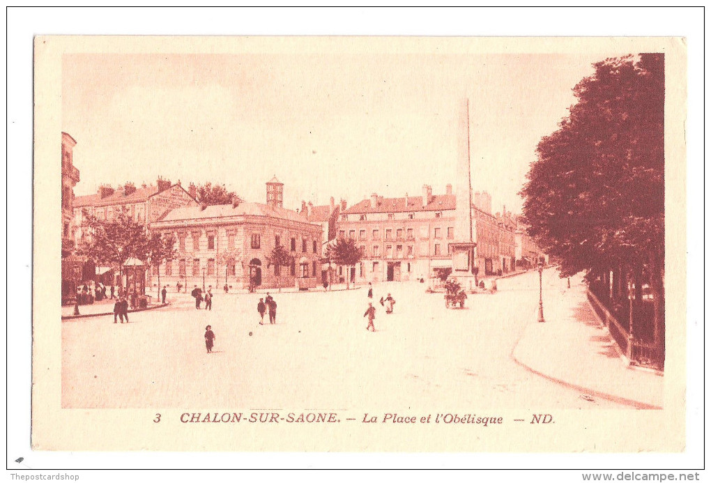 Chalons Sur Saône - La Place Et L'obélisque - Chalon Sur Saone