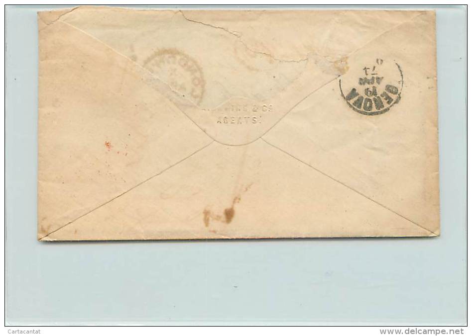 6 PENNY - DA LONDRA A GENOVA - SU BUSTA - Storia Postale