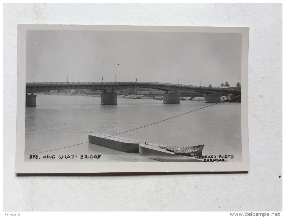 AK   IRAK  IRAQ    BAGHDAD   REAL PHOTO   ELDORADO PHOTO     KING GHAZI BRIDGE - Irak