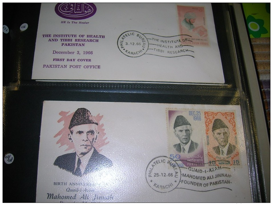 Pakistan Collection 150  F D C 1947/1973 in Album see report and.scans 75