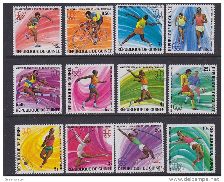 Republique De Guinee 1976 Olympic Games Montreal 12v Used (SB106B) - Estate 1976: Montreal