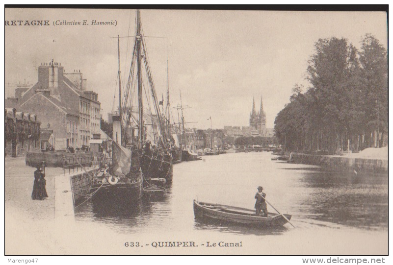 CPA:Quimper:Le Canal:Bretagne:Coll E.Harmonic - Quimper