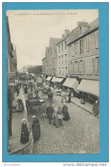 CPA 92 - Métier Marchands Ambulants Marché Rue Saint-Patrice BAYEUX 14 - Sonstige & Ohne Zuordnung