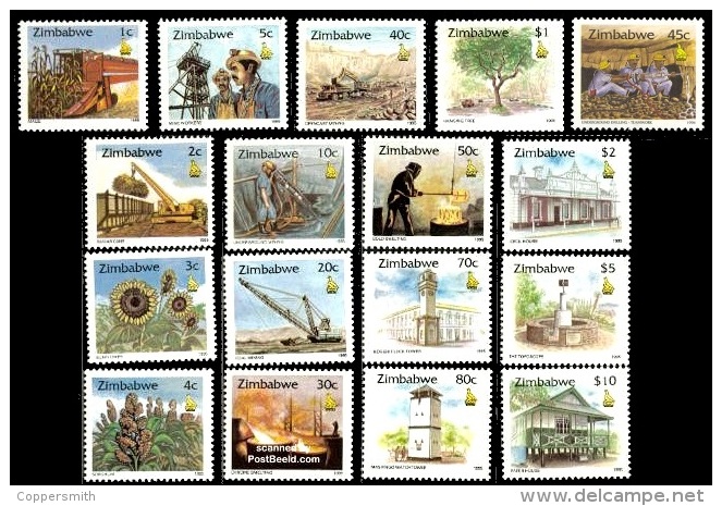 (24+35) Zimbabwe  1995 Definitives / Serie Courante / Freimarken   ** / Mnh  Michel 538-53 + 578 - Zimbabwe (1980-...)